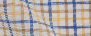 Yellow/Blue Brushed Twill Check