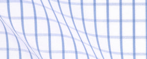 Blue Graph Check Broadcloth | 120/2