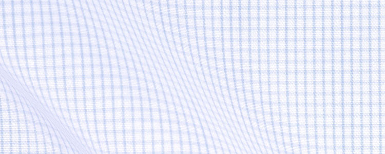 Light Blue Mini Graph Check Broadcloth | 120/2