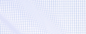 Light Blue Mini Graph Check Broadcloth | 120/2