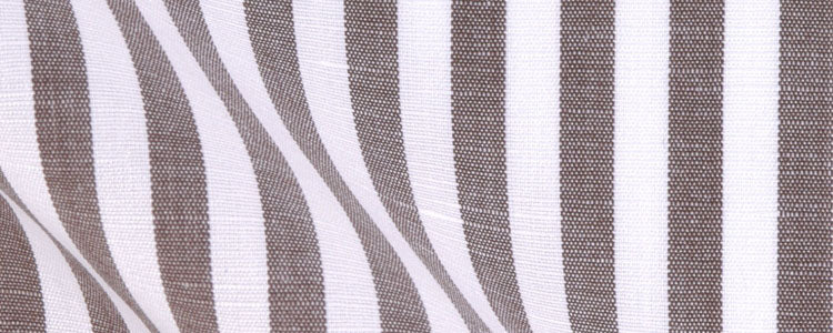 Brown Cotton/Linen Candy Stripe