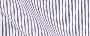 Black Double Bar Stripe Two Ply Broadcloth