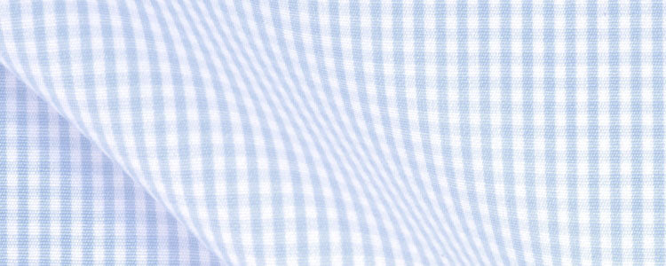 Light Blue Mini Gingham Broadcloth | 120/2