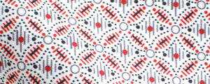 Red/White/Black Abstract Print Broadcloth