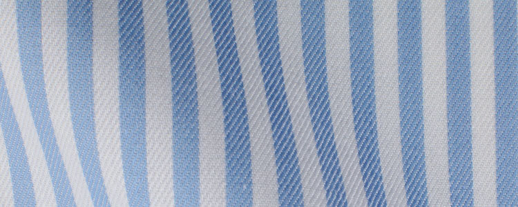 Light Blue Twill University Stripe Easy Wear | Easy Care