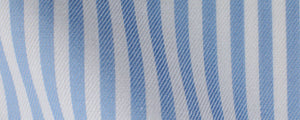 Light Blue Twill University Stripe Easy Wear | Easy Care