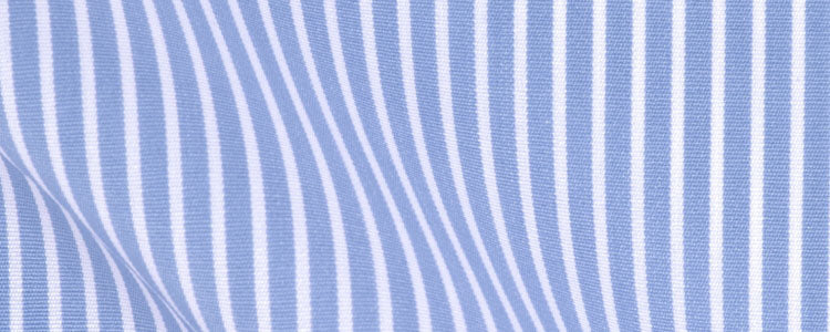 Blue Reverse Classic Stripe Broadcloth | 120/2