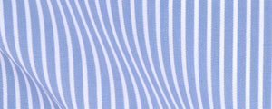 Blue Reverse Classic Stripe Broadcloth | 120/2