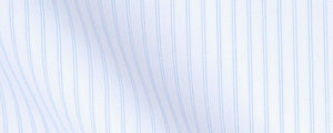 White/Blue Double Bar Stripe Twill