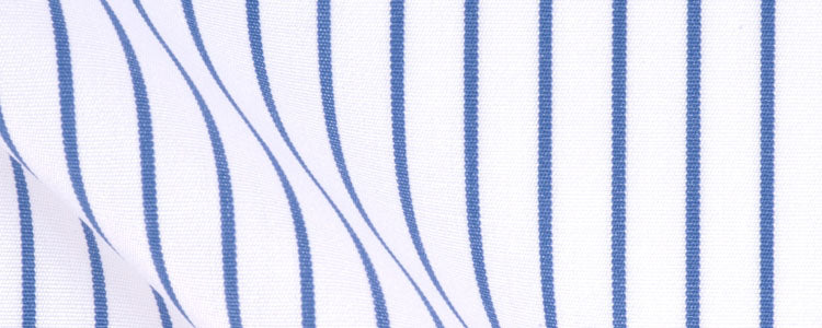 French Blue Classic Stripe Broadcloth | 120/2