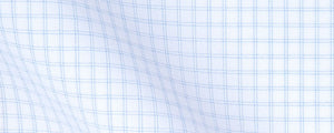 White/Blue Double Bar Graph Check Twill