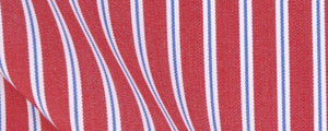 Red/Blue Reverse Multi Stripe Two Ply Broadcloth