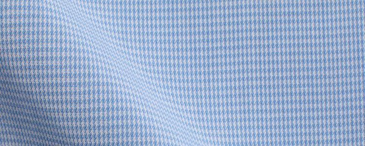 Light Blue Micro Houndstooth Cotton/Tencel