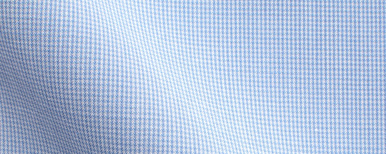 Light Blue Micro Check Broadcloth