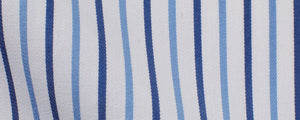 Blue/Navy/White Narrow Bengal Stripe