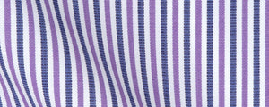 Purple/Navy/White Narrow Bengal Stripe Two Ply Broadcloth