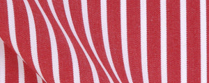 Red Reverse Stripe Two Ply Broadcloth