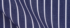 Navy Reverse Stripe Broadcloth | 120/2