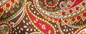 Red/Gold/Brown Paisley Print Broadcloth