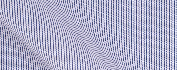 Navy Hairline Stripe Two Ply Broadcloth