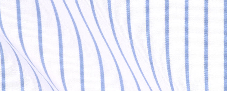 Blue Classic Stripe Broadcloth | 120/2