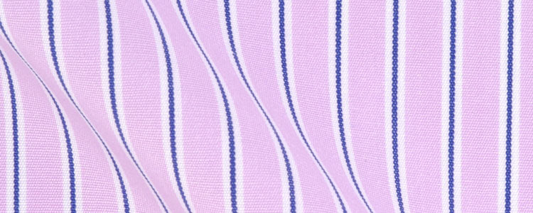 Pink Reverse Multi Stripe Two Ply Broadcloth