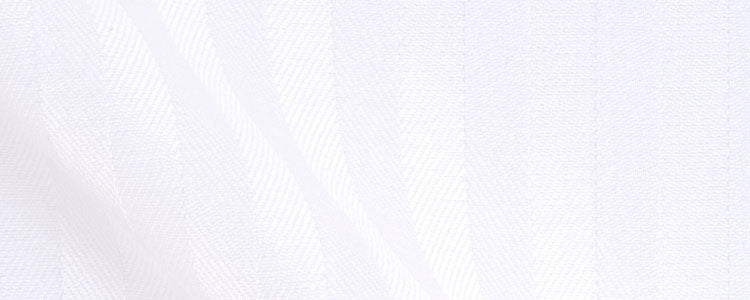 White Tone on Tone Satin Stripe Herringbone | 90/2