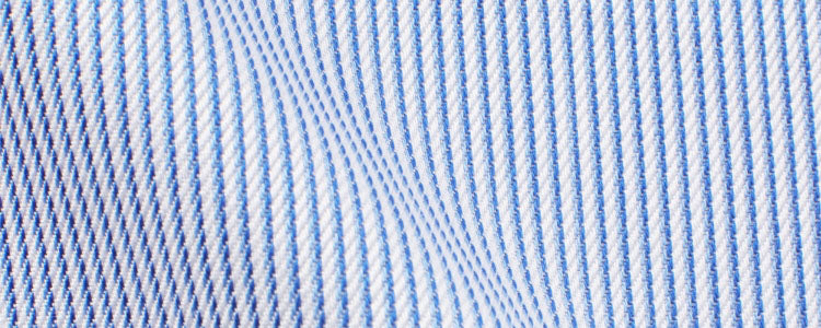 White/Blue Twill Hairline Stripe | 90/2