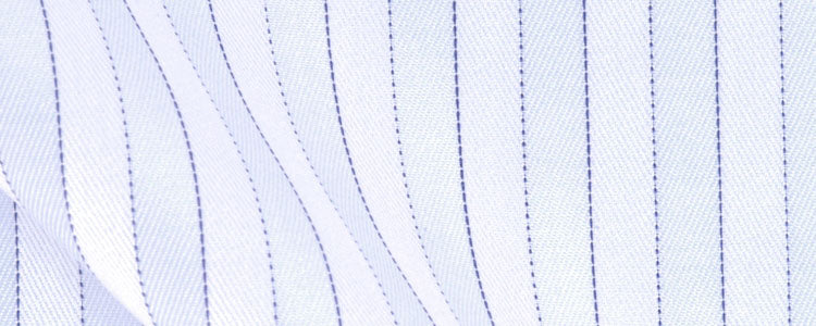 Blue Tone on Tone Wide Twill Satin Stripe | 120/2