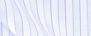 Blue Tone on Tone Wide Twill Satin Stripe | 120/2