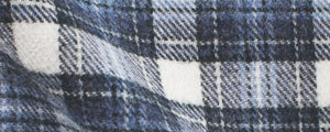 Blue Plaid Brushed Twill Flannel