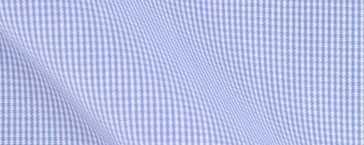 Blue Micro Graph Check Broadcloth | 120/2