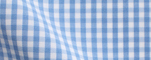 Light Blue Mini Gingham Cotton/Tencel