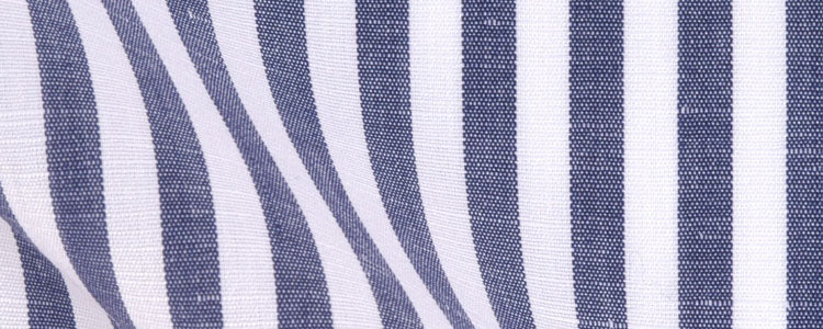 Navy Cotton/Linen Candy Stripe