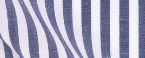 Navy Cotton/Linen Candy Stripe