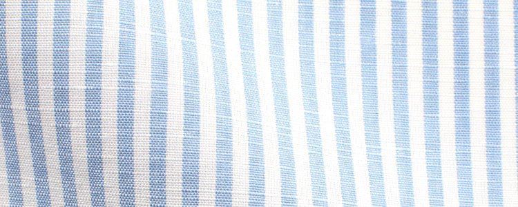 Light Blue Stripe Cotton/Linen Easy Wear | Easy Care