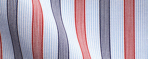 Light Blue/Red/Black Banker Stripe | 120/2