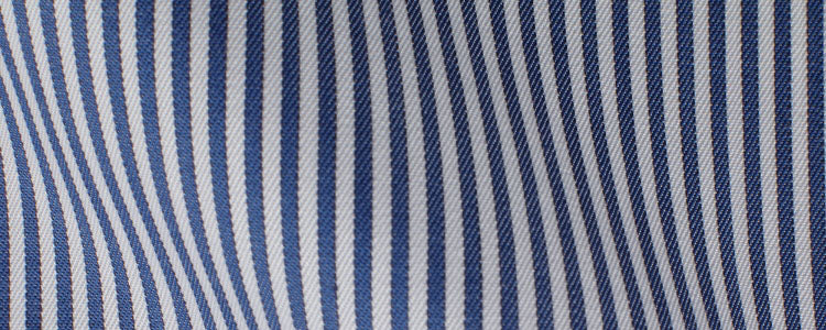 Navy Stripe Twill