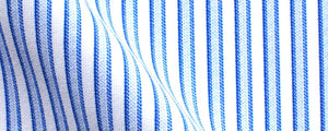 Blue Bar Stripe Print High Performance Stretch