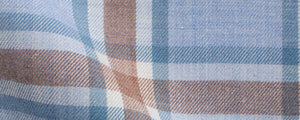 Blue/Tan Brushed Twill Plaid