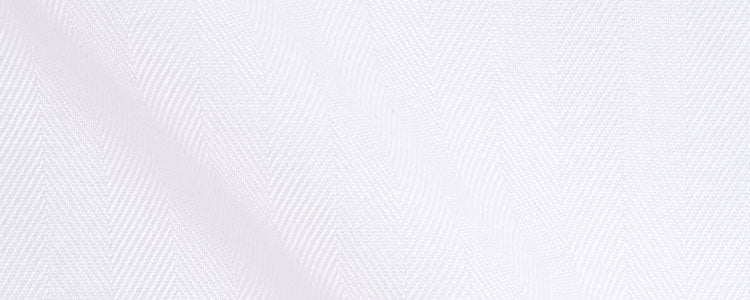 White Fine Herringbone | Certified Organic Herringbone