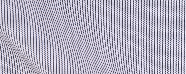 Black Hairline Stripe Two Ply Broadcloth