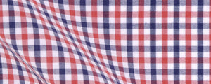 Red/Navy Mini Gingham Broadcloth