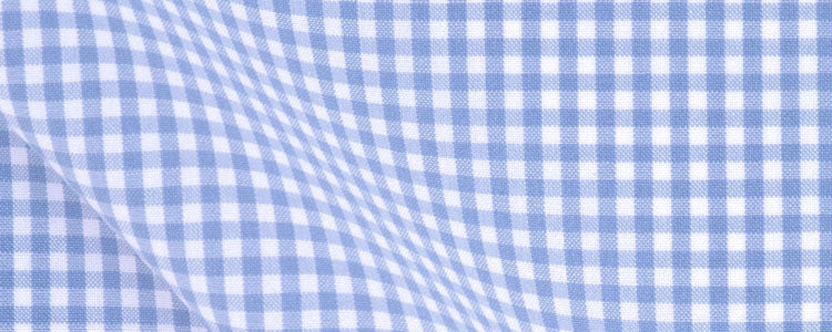 Light Blue Mini Gingham Broadcloth