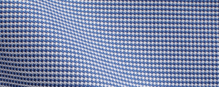 Navy Micro Houndstooth Oxford