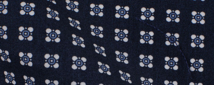 Navy Medallions Abstract Print Broadcloth