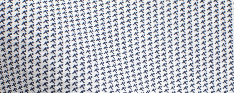 White/Navy Abstract Print Broadcloth