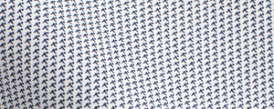 White/Navy Abstract Print Broadcloth