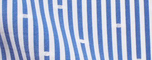 Blue Bengal Stripe | White Jacquard Clip