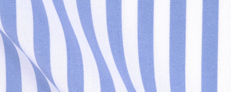 Blue Classic Bengal Stripe Two Ply Broadcloth